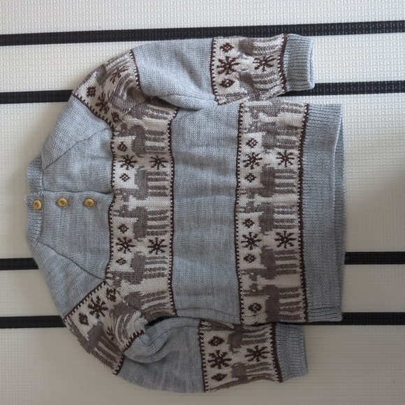 🟣2/$40🟣H&M Llama/Alpaca 100% Wool Christmas Sweater - Picture 3 of 6